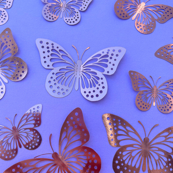 Rose Gold Butterflies (Dots)