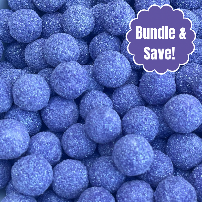 Plum Purple Glitter Pearls