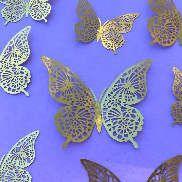 Gold Butterflies (Pointed)