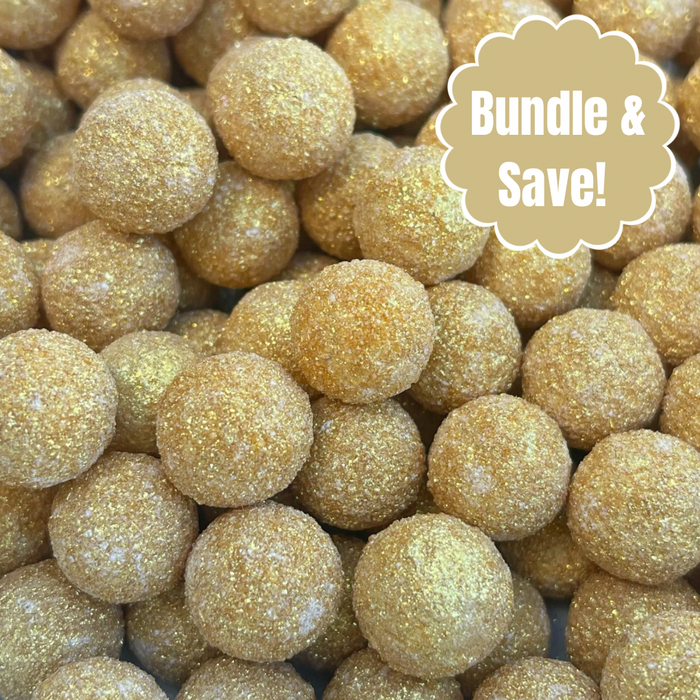 Glitzy Gold Glitter Pearls