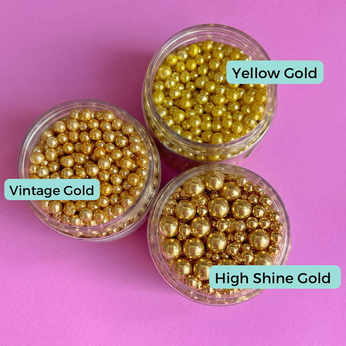 High Shine Gold Pearly Pearls