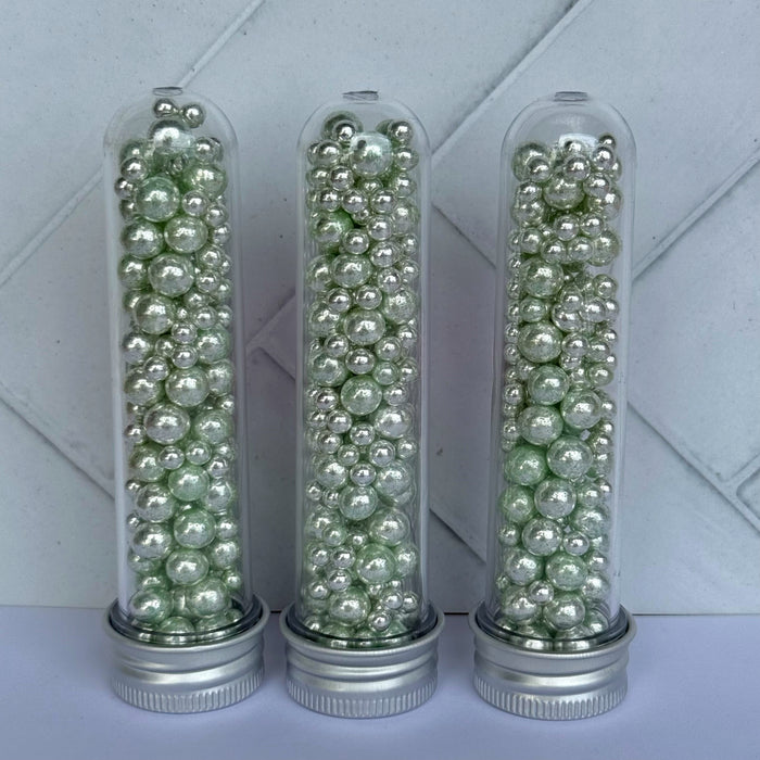 Metallic Pearly Pearl Tube - Pastel Green