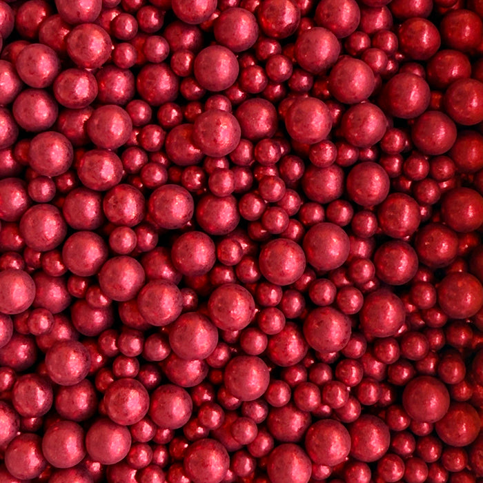 Red Metallic Pearls Mini