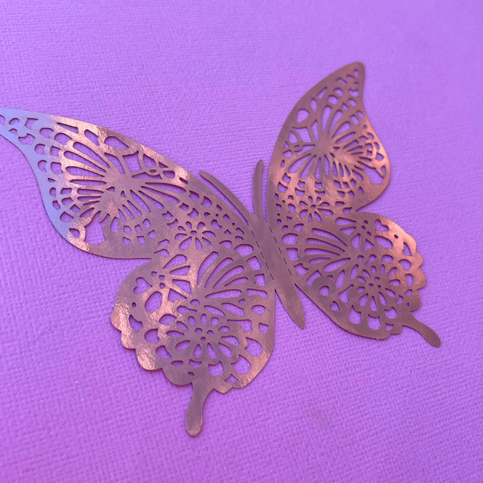 Rose Gold Butterflies (Pointed)