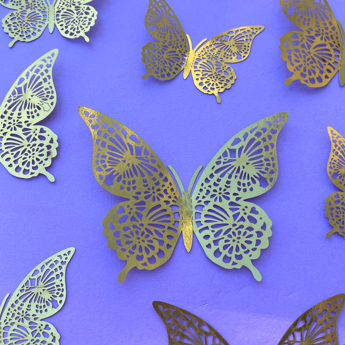 Gold Butterflies (Pointed)