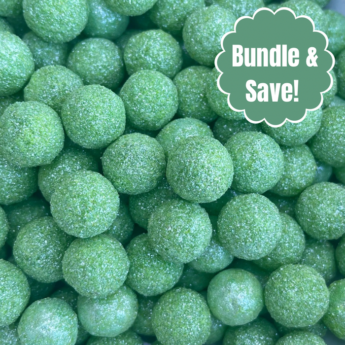Lime Green Glitter Pearls