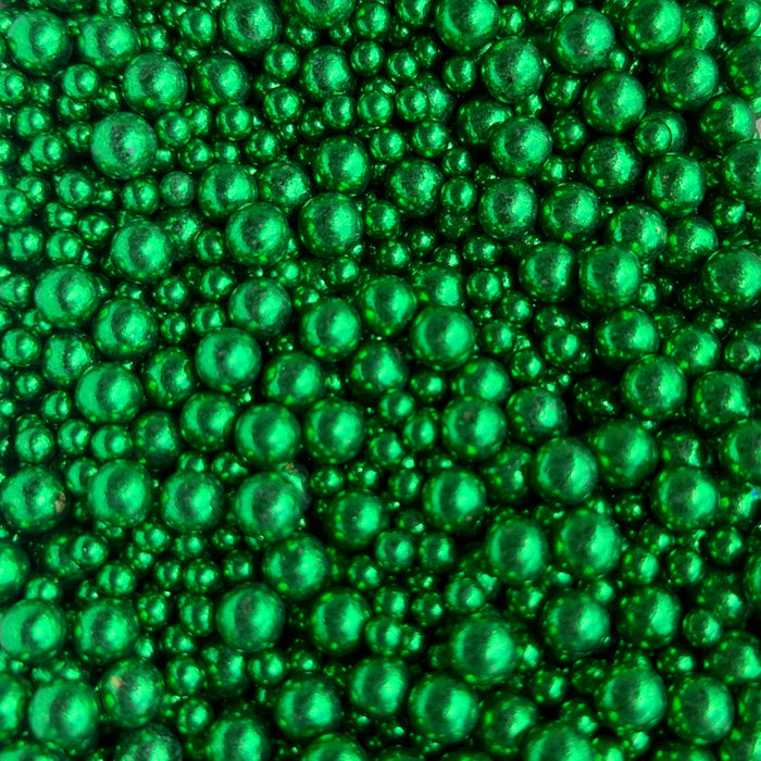 Green Metallic Pearls Mini