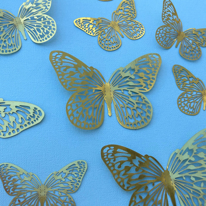 Gold Butterflies (Curved)