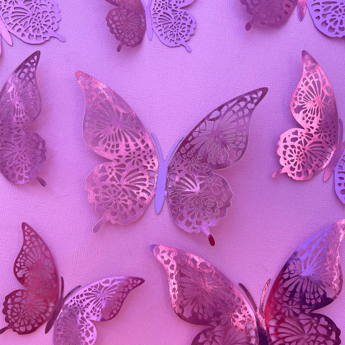Pink Butterflies (Pointed)