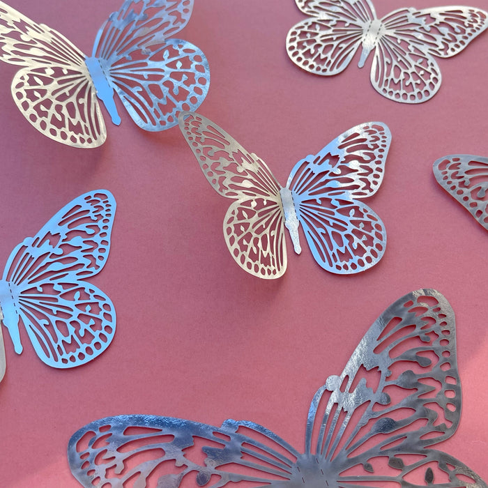 Silver Butterflies (Curved)