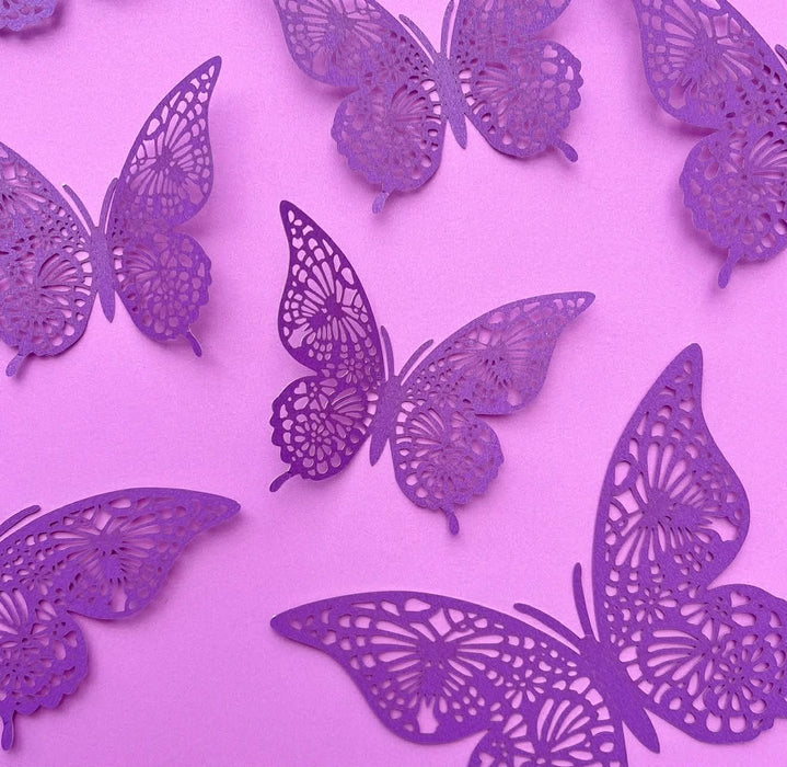 Purple Butterflies (Pointed)