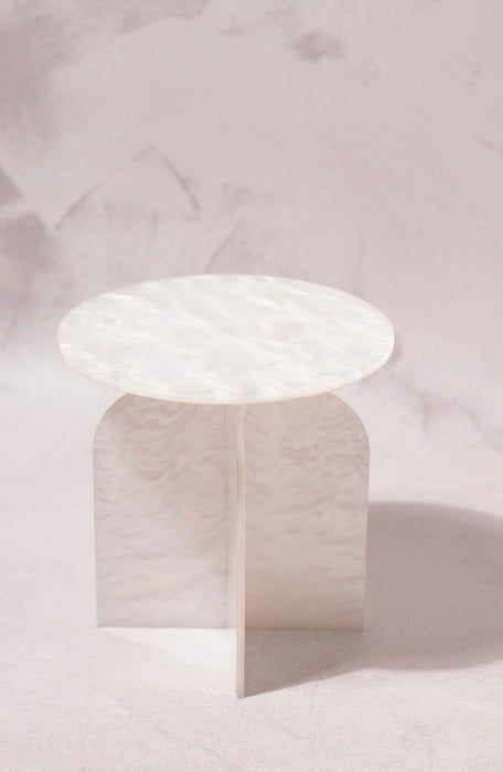 White Marbled Mini Cupcake Stand