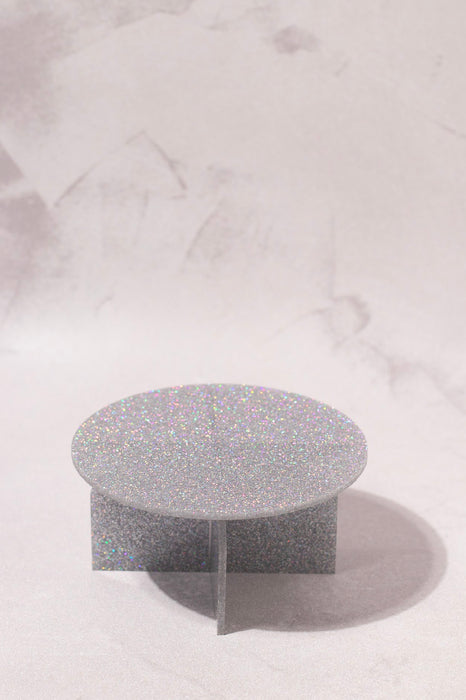 Silver Glitter Mini Cupcake Stand